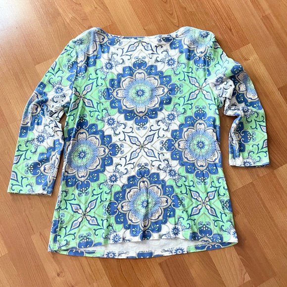 Talbots 3/4 Sleeve Floral Top - Picture 3 of 3